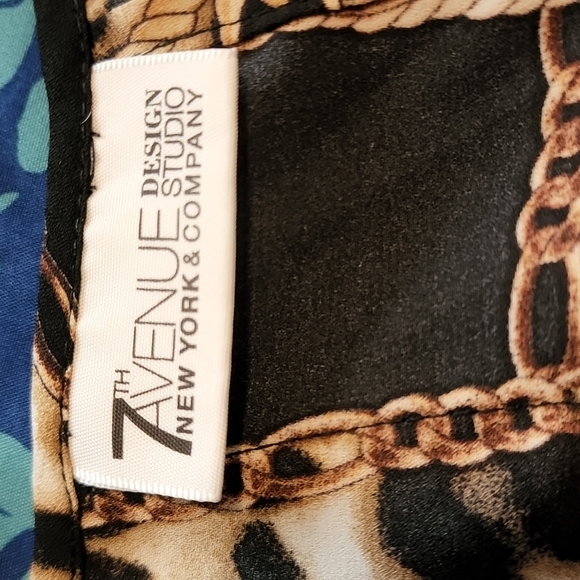 7th Avenue Cheetah Print Blouse - Picture 2 of 3